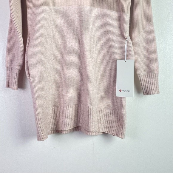 NWT Lululemon Cashmere Wool Restful Intention Sweater Dress Pink XS LW3CN0S - Picture 7 of 13